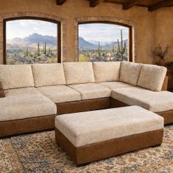 Very Nice Sectional With Ottoman 