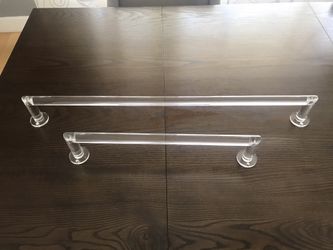 C2b Acrylic towel bars 18 and 30 in