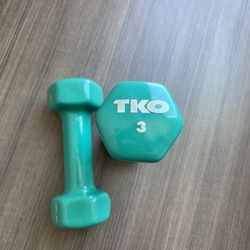 Pair TKO 3 Lbs Weights
