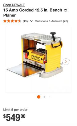 DeWalt DW 734 12.5" bench planer