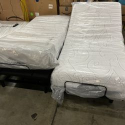 Split King Serta IComfort Medium Mattress Set With Adjustable Bases