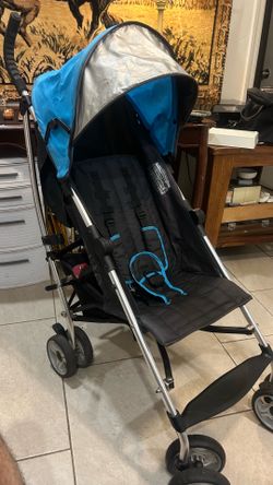 Summer Infant 3Dlite Umbrella Stroller Black/Blue Single w/ Canopy Cup Holder