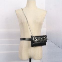 New Black Chain Shoulder /Belt Bag