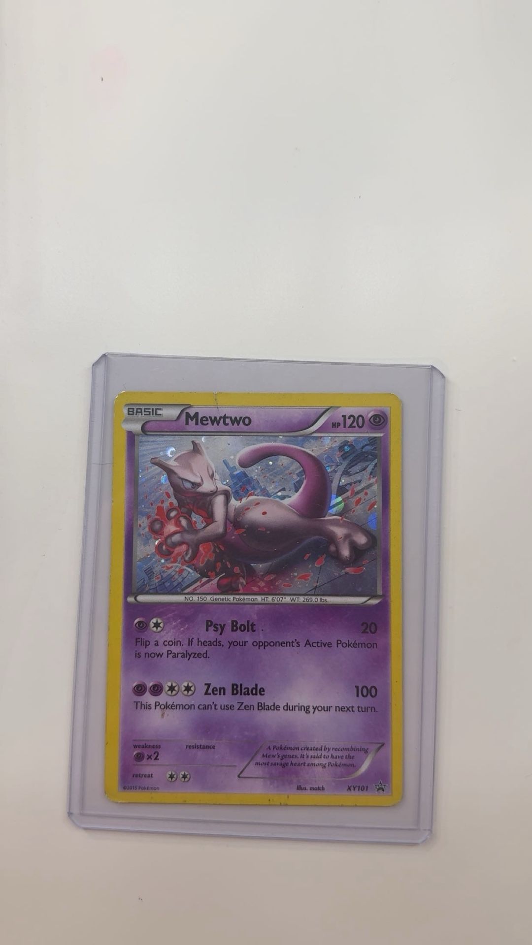 Pokémon Mewtwo TCG XY101 Promo Card LP Condition