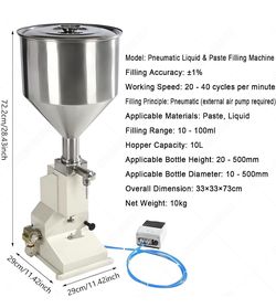 Liquid and paste filling machine