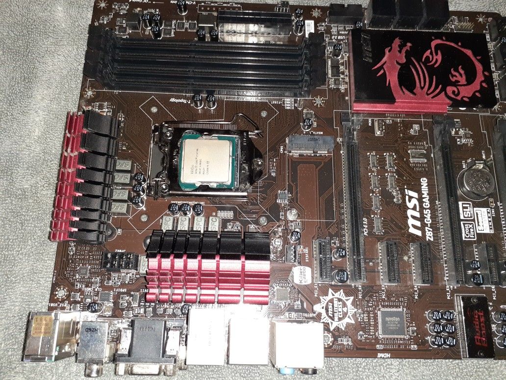 MSI Z87G45 GAMING MOTHERBOARD WITH INTEL CORE I7 3.50 GHZ CPU for Sale in Greenwood, IN OfferUp