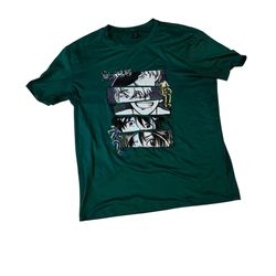 Shein Sz M Men Graphic Tee shirt Green