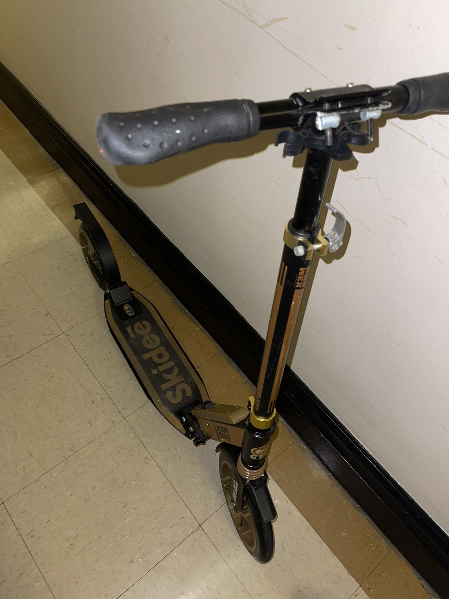Skidee X3M City Scooter. Here's some information about this type of scooter: Target Audience: Designed for kids, teens, and adults, with adjustable h