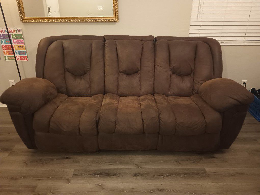 Couch & Loveseat With Recliners 