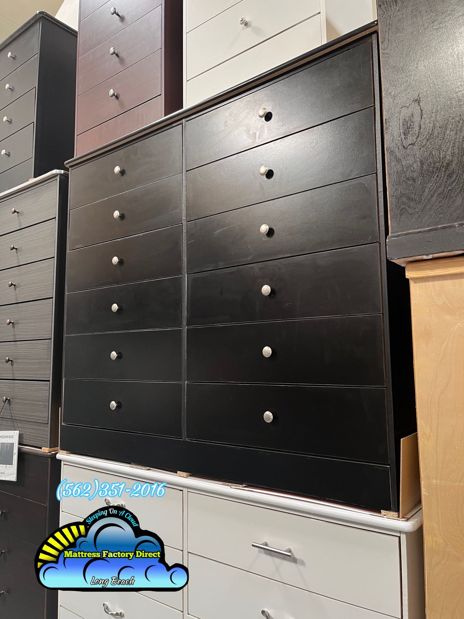Black 12 Drawer Dresser Cajonera Comoda Nueva