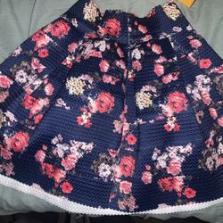 Floral Mini Skirt 