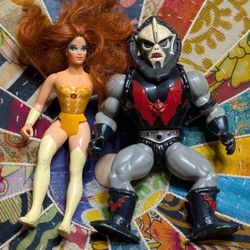 Vintage 1980s MOTU Action Figures – Hordak & Castaspella (She-Ra: Princess)