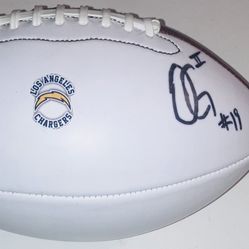 ORONDE GADSEN II SIGNED AUTOGRAPHED LA CHARGERS F/S WHITE FOOTBALL JSA COA RARE!
