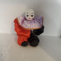 Porcelain clown doll Vintage 