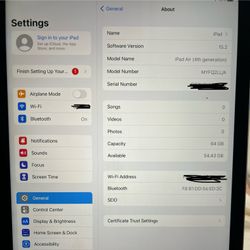 iPad Air 4th generation 64 GB Sky Blue