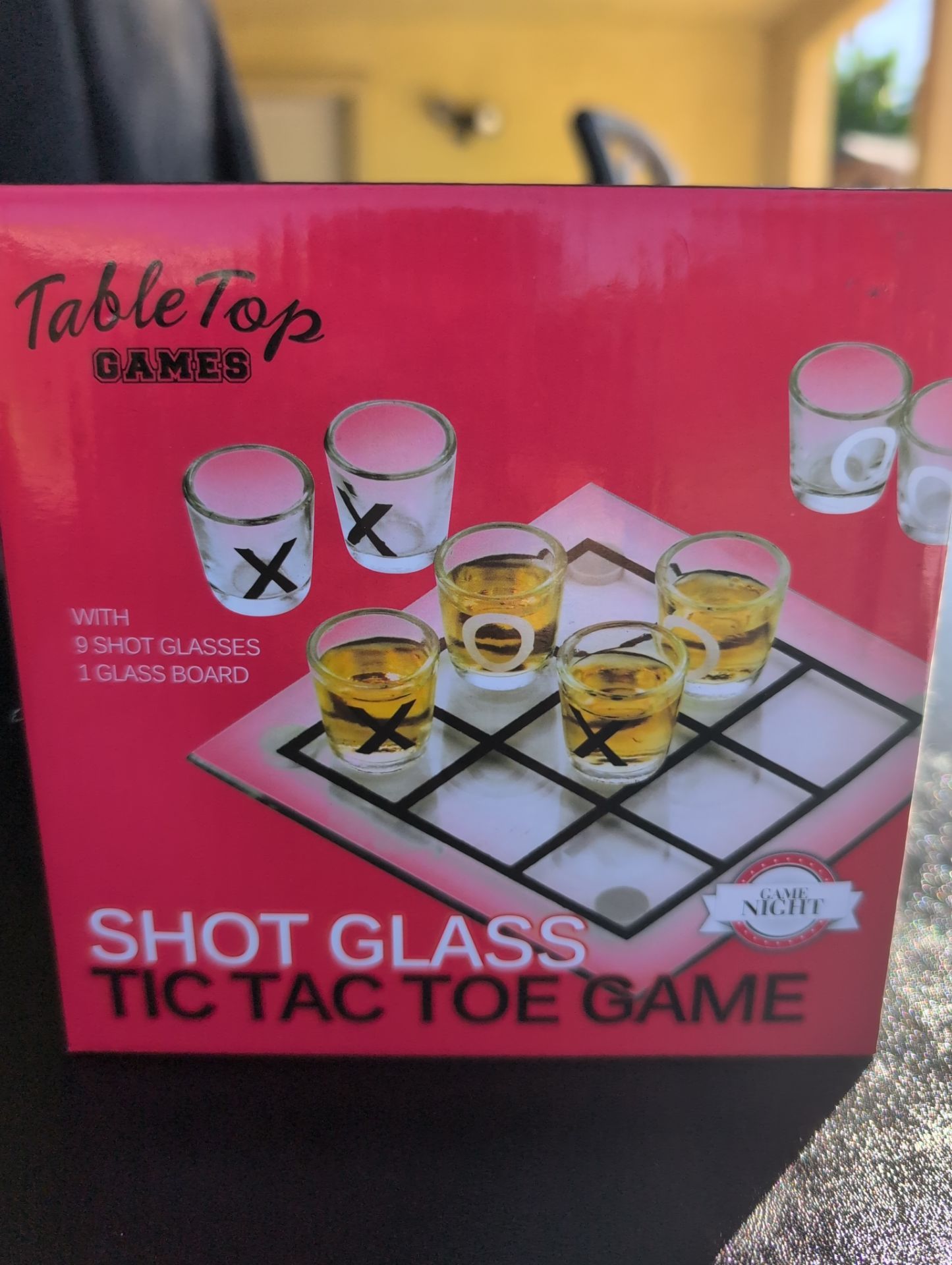 Shot glass tic tac toe game