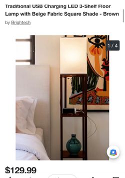 Floor Lamp with USB charging LED