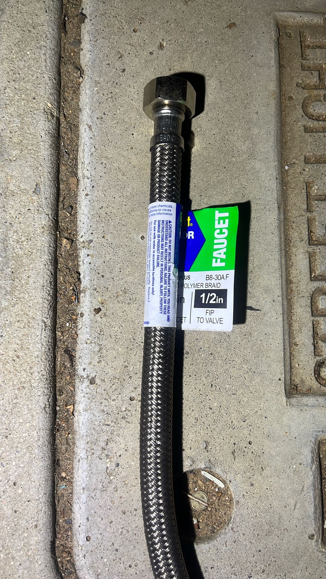 Faucet Supply Line 1/2 Inch