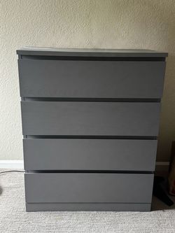 Ikea MALM Chest Of Drawers / Nighstand- Grey
