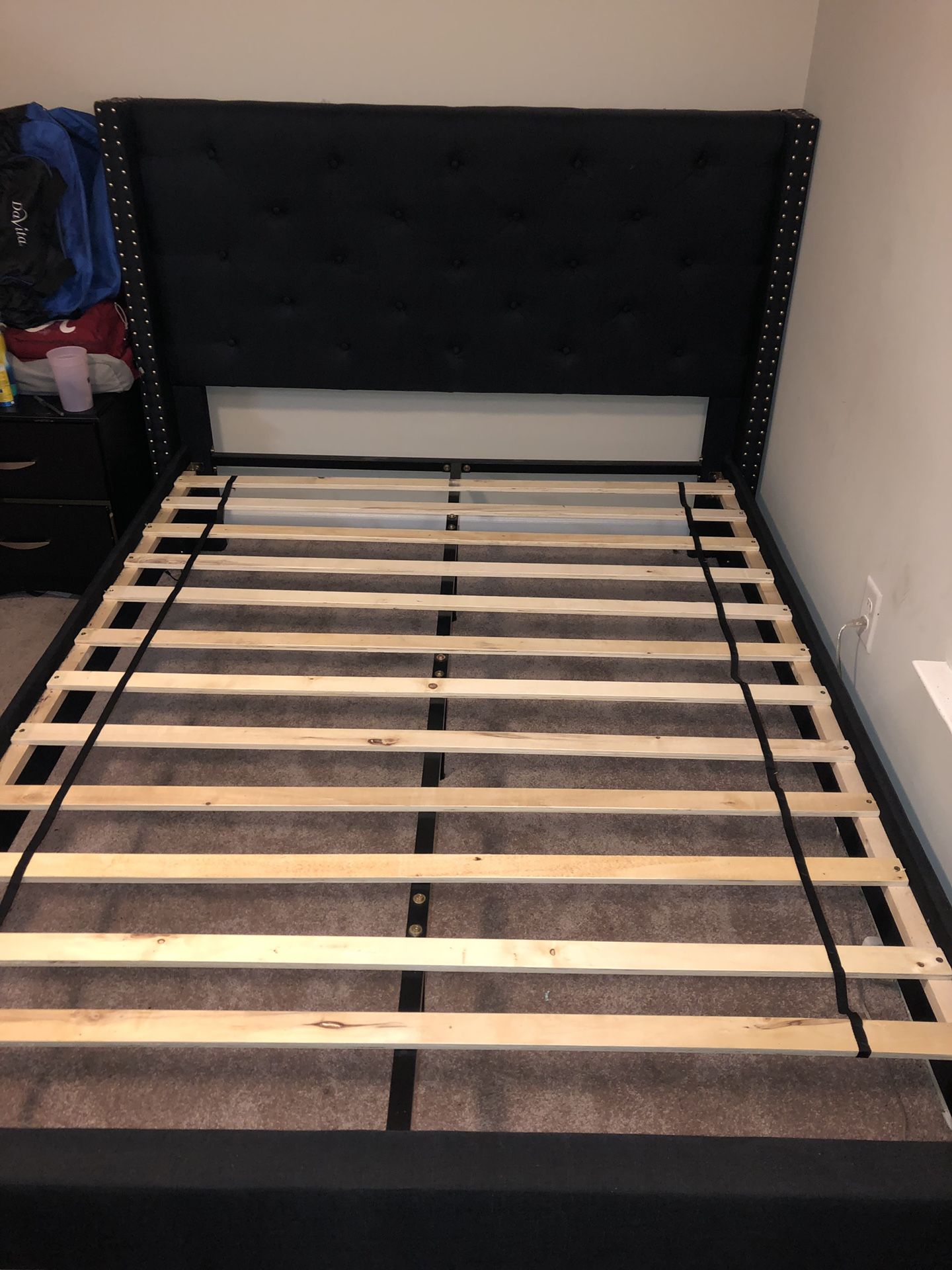 Queen platform bed frame