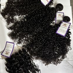 12A 30” Jerry Curl Virgin Human Hair + Free Closure 
