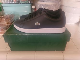 Brand-New In The Box Pair Of Women's Lacoste Hydez Leather Shoes US Size 8 Black