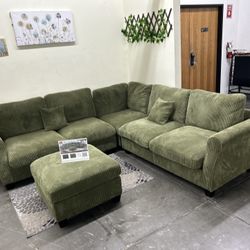 Brand New Green Sectional $549