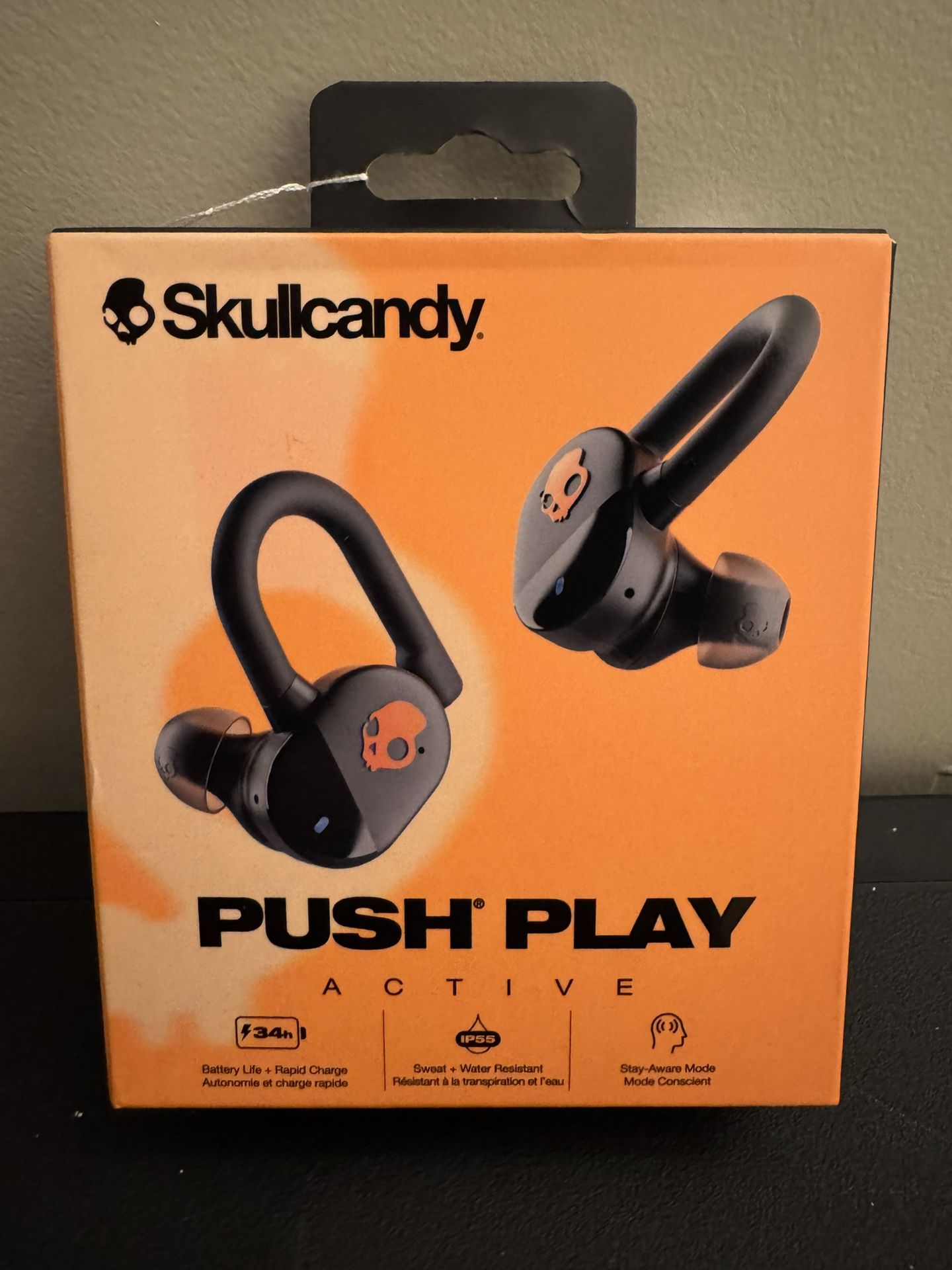 Skullcandy Push Play Active True Wireless Bluetooth Headphones - Black