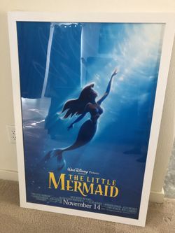 Large Disney Little Mermaid Framed Poster