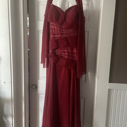 Burgundy Special Occassion Dress  Size 18
