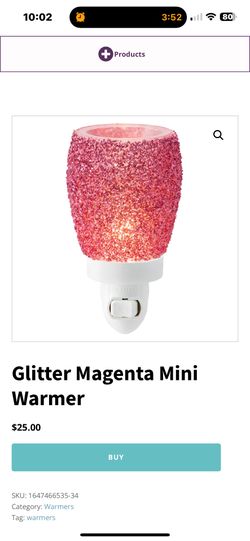  Scentsy Magenta Glitter Warmer 