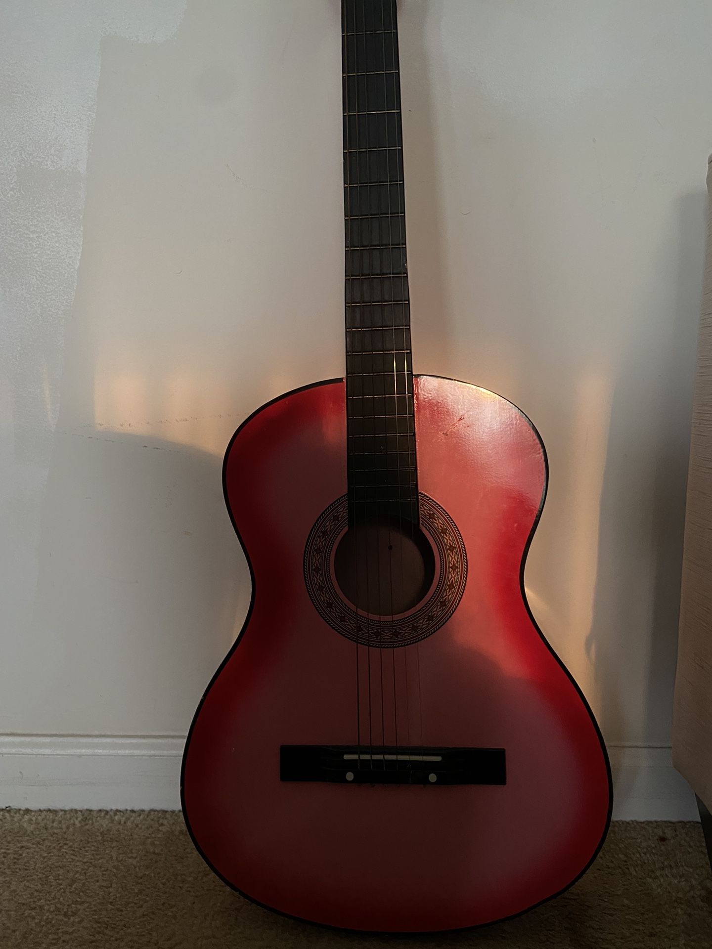 Pink BC Acoustic Guitar