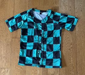 Anime Green Checkered Demon Slayer Size Large Unisex