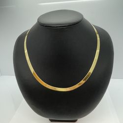 14k Gold Herringbone Chain.