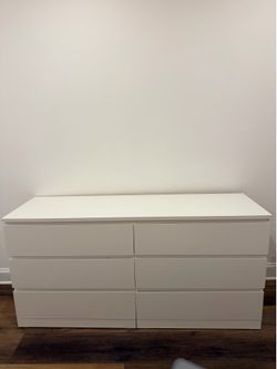 IKEA 6 drawer white dresser