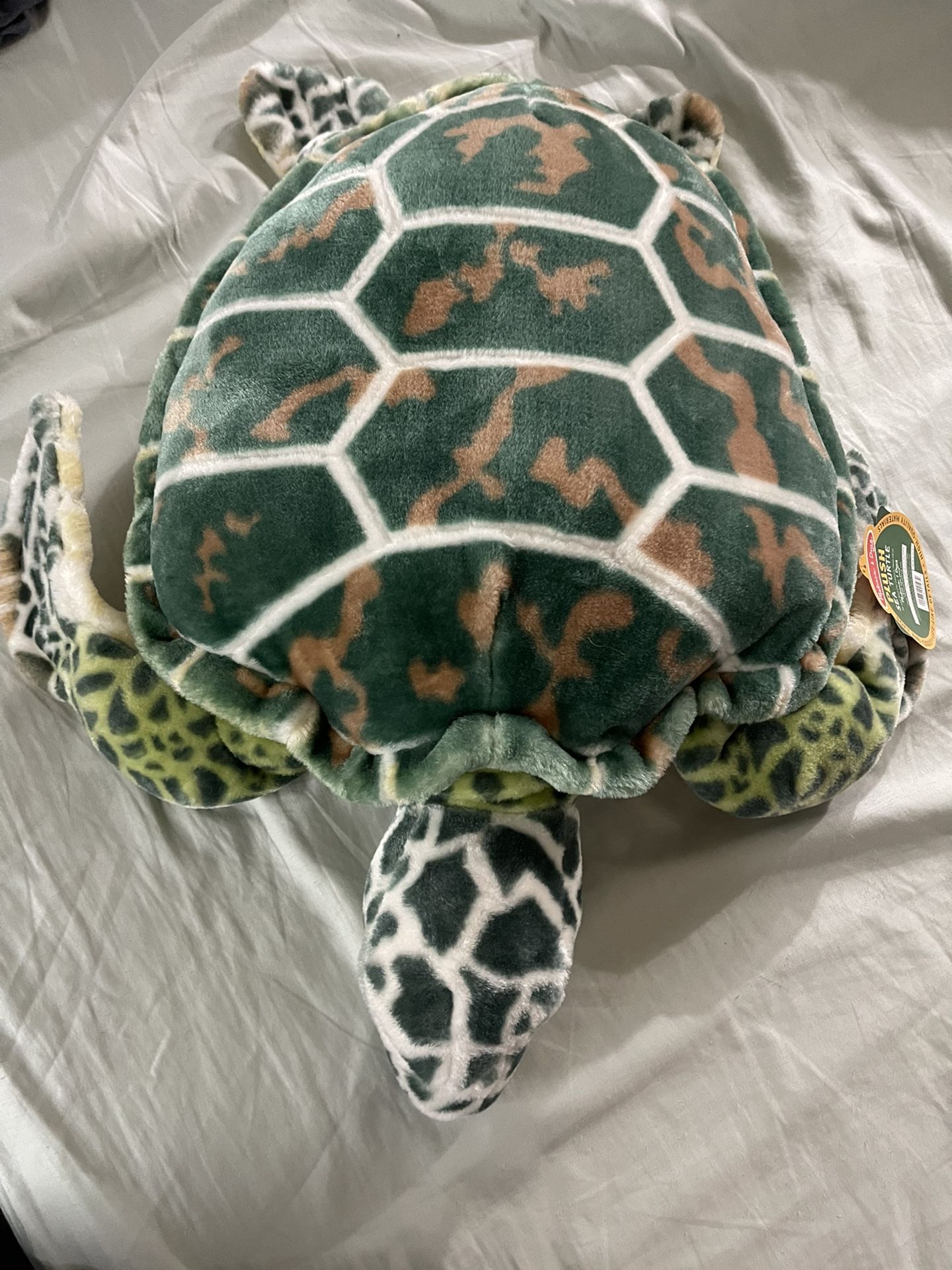 Giant Sea Turtle - 30” Lifelike Stuffed Animal (nearly 3 feet long) New With Tags 