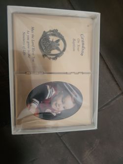 Grandson Baptism Picture Frame