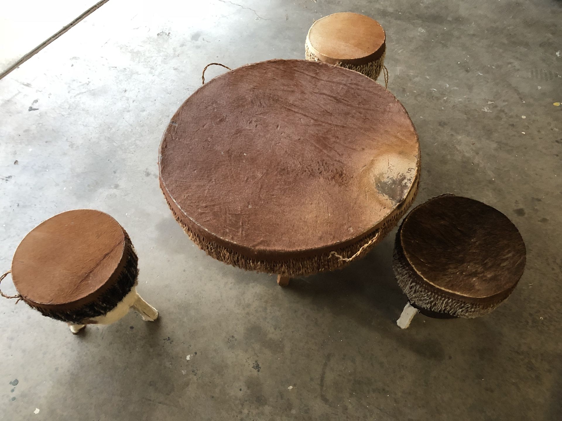 Real 100% African Drum set Handmade from CowSkin