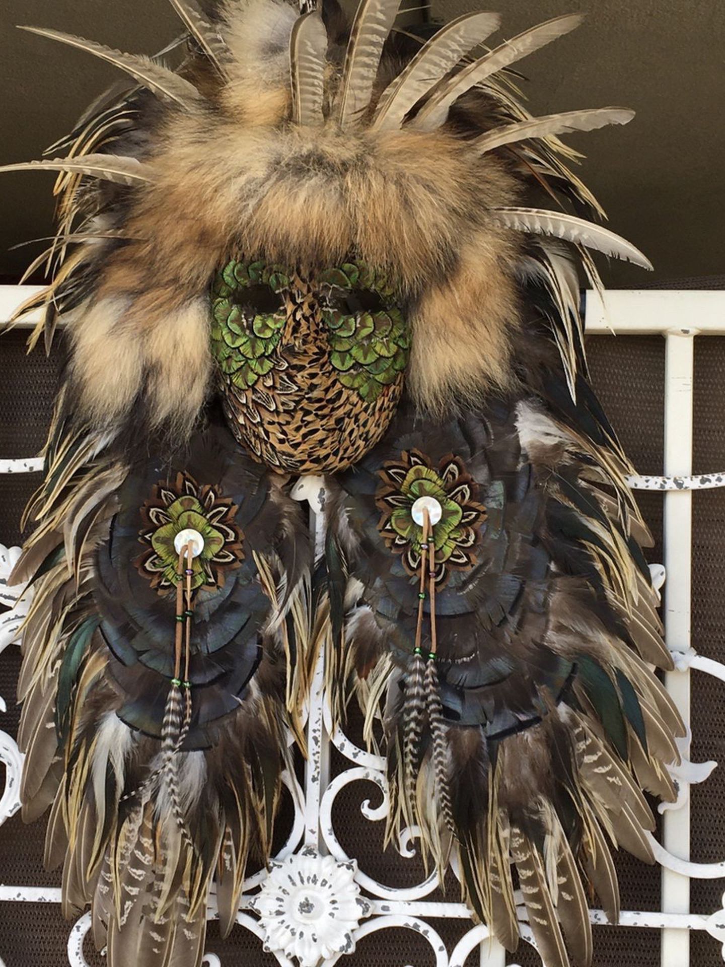 Handmade Feather Headdress Mask $200.00 OBO