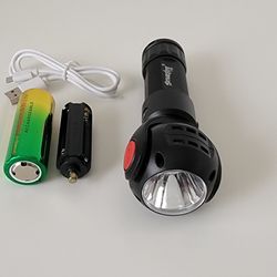T6+COB LED Strong Light Flashlight Head 360° Free Rotation W/ Magnet Work Light