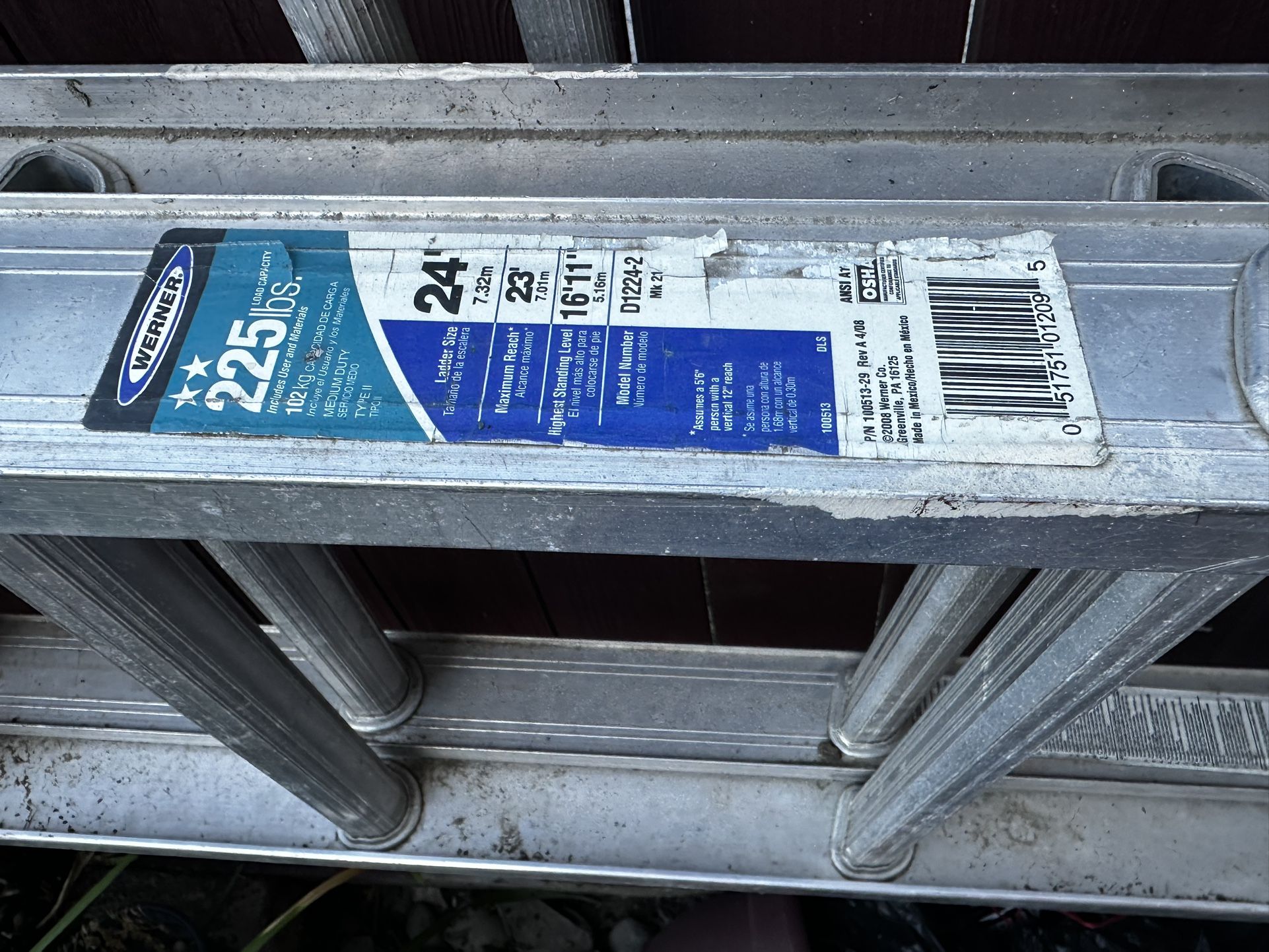 Aluminum Ladder 24 Feet 