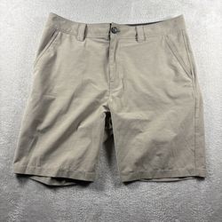 PrAna Breathe Stretch Hiking Shorts Men’s 33 Beige Quick Dry Active Outdoor#3E