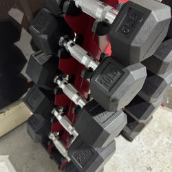 Dumbbell Set W/Rack 