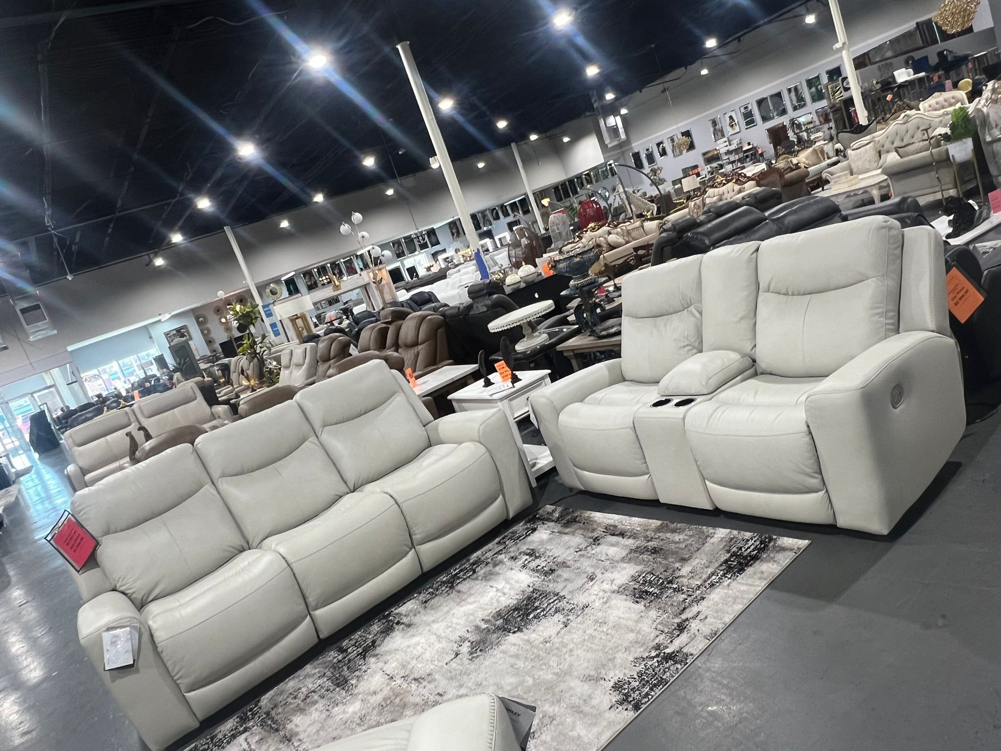 Recliner sofa and loveseat