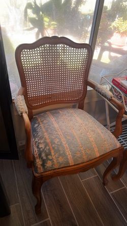 French Provincial Cane Back Armchair
