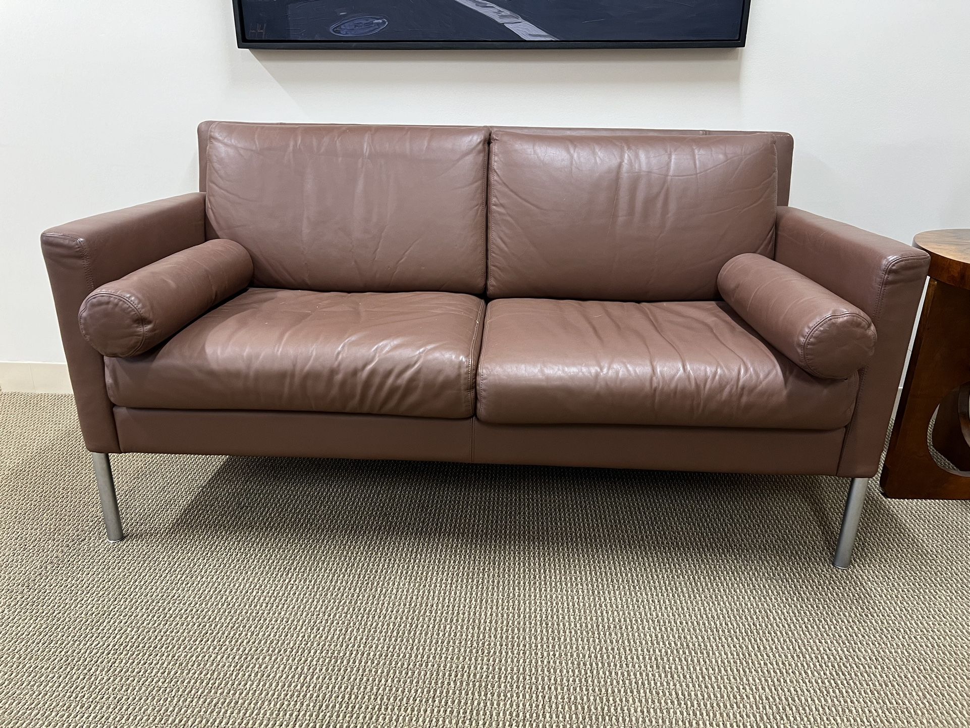 Brayton International Leather Sofa & Matching Chairs