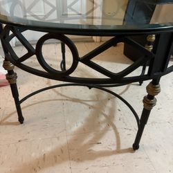 Metal Glass Table 