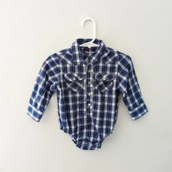 Baby Boy Wrangler Plaid Bodysuit 