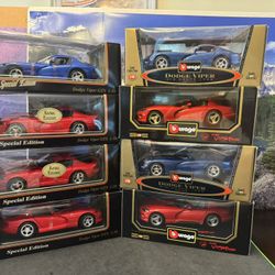 1:18 Scale Dodge Vipers. New Unopened.  $15.00 each. 