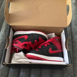 Toddler Black And Red Jordan 1 Mid